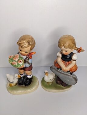 Vintage Inarco "Just Kids" 1964  Goose Figurine Pair Japan Cleveland Ohio